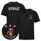 Koszulka T-shirt z wyhaftowanym logo OSP (florian),nazwa miejscowości oraz napisem STRAŻ.